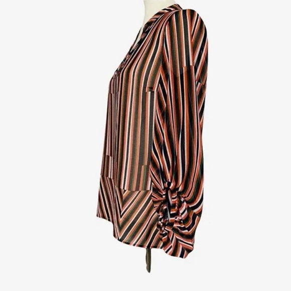CABI Ultimate Multicolor Stripe Blouse Size L - Picture 4 of 11